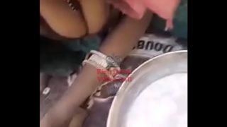 Indian Aunty Boobs Making Food