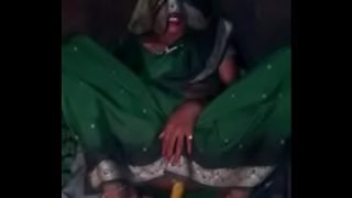 indian desi village wife in saree doing anal masturbation